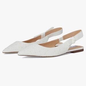 NWOB Steve Madden White Pearl Olsen Ballet Flats 9.5